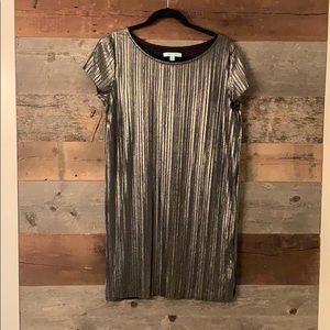 Silver crinkle dress